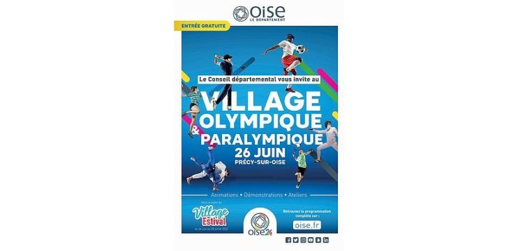 Le conseil départemental vous invite au village olympique & paralympique 26 juin Précy-sur_Oise
